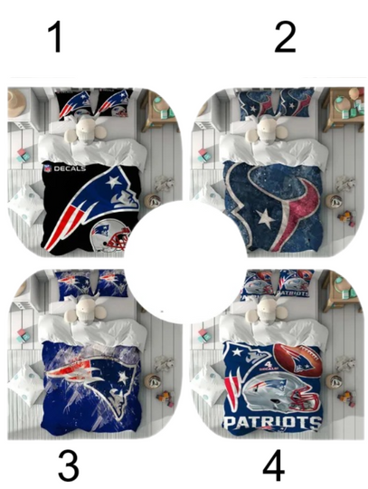 New England Patriots Duvet Cover Set Children Room Quilt cover Bedding Set Pillowcase Home Decor Comfortable Gift for Friends.