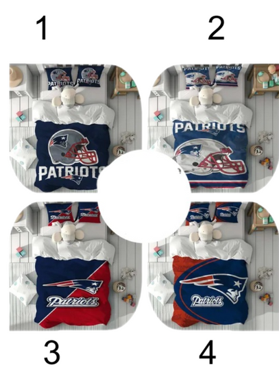 New England Patriots Duvet Cover Set Children Room Quilt cover Bedding Set Pillowcase Home Decor Comfortable Gift for Friends.