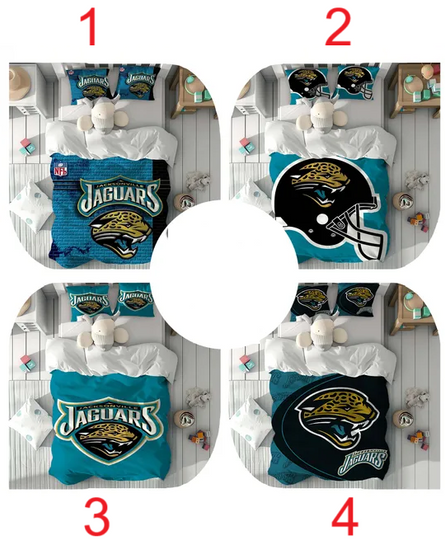 Jacksonville Jaguars Duvet Cover Set Children Room Quilt cover Bedding Set Pillowcase Home Decor Comfortable Gift for Friends.