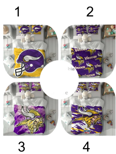 Minnesota Vikings Duvet Cover Set Children Room Quilt cover Bedding Set Pillowcase Home Decor Comfortable Gift for Friends.