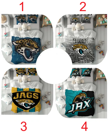 Jacksonville Jaguars Duvet Cover Set Children Room Quilt cover Bedding Set Pillowcase Home Decor Comfortable Gift for Friends.