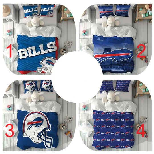 Duvet Cover Set Buffalo Bills Children Room Quilt cover Bedding Set Pillowcase Home Decor Comfortable Gift for Friends