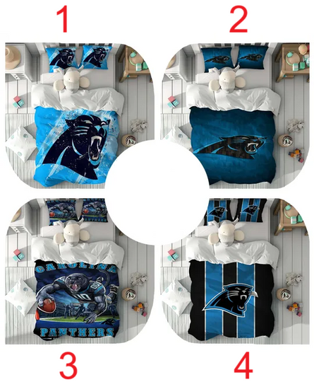 Duvet Cover Set Carolina Panthers Children Room Quilt cover Bedding Set Pillowcase Home Decor Comfortable Gift for Friends.
