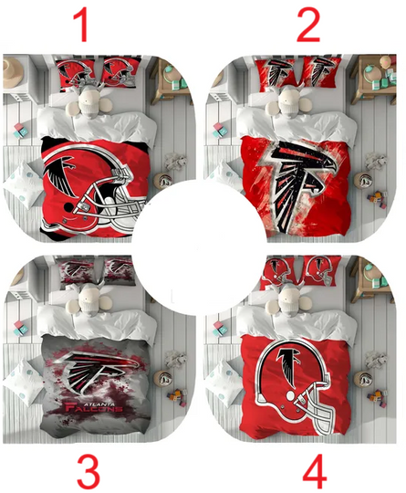 Duvet Cover Set Atlanta Falcons Children Room Quilt cover Bedding Set Pillowcase Home Decor Comfortable Gift for Friends.