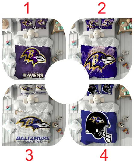 Duvet Cover Set Baltimore Ravens Children Room Quilt cover Bedding Set Pillowcase Home Decor Comfortable Gift for Friends.