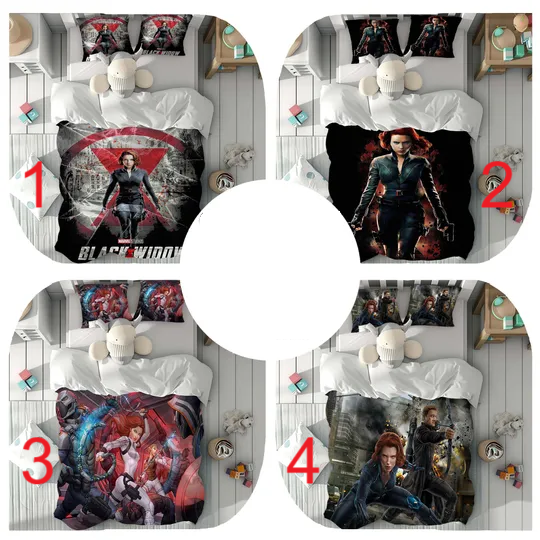 Black Widow Duvet Cover Set Children Room Quilt cover Bedding Set Pillowcase Home Decor Comfortable Gift for Friends