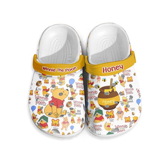 Winnie The Pooh Shoes, Pooh Shoes, Disney Pooh Shoes, Winnie The Pooh Sandals, Winnie The Pooh Gift