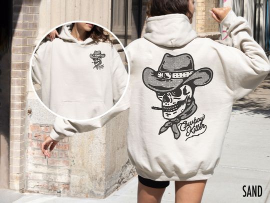 Western Hoodie, Cowboy Hoodie, Western Hooded Sweatshirt, Retro Western, Country Western Hoodie, Cowboy Hoodie Women, Cowboy Killer Hoodie