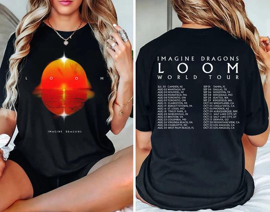 Discover Vintage Imagine Dragons Double-side Shirt, Imagine Dragons 2024 Concert Shirt , Imagine Dragons 2024 Tour Merch Shirt, Shirt For Fan