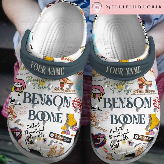 Discover Vintage Benson World Tour 2024 Clogs, Fireworks And Rollerblades Merch, Boone 2024 Concert Sandals, Beautiful Things, Gift For Fan