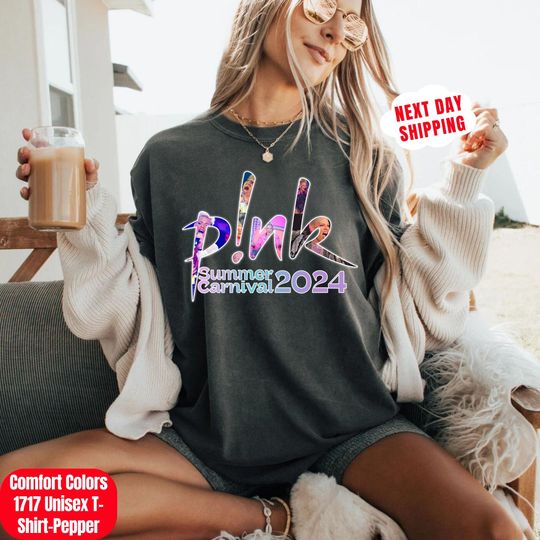 Discover Comfort Colors Pink Tour Tshirt, Concert t shirt for the Summer Carnival tour 2024, Concert P!nk T-shirt, Trustfall album