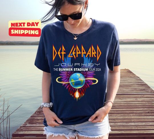 Discover Def-Leppard And Journey Summer Stadium Tour 2024 Shirt, Journey Tour Shirt, Def Leppard Shirt, Rock Music, Journey Fan Gift