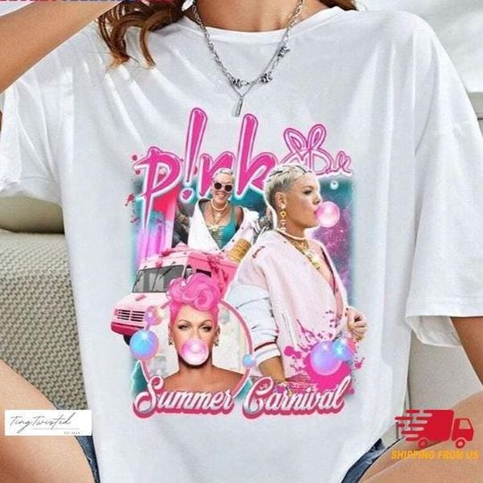 Discover P!nk Pink Singer Shirt, Summer Carnival 2024 Tour Shirt, Trustfall Album Tee, Music Tour 2024 Shirt, Shirts For Women, Pink Merch