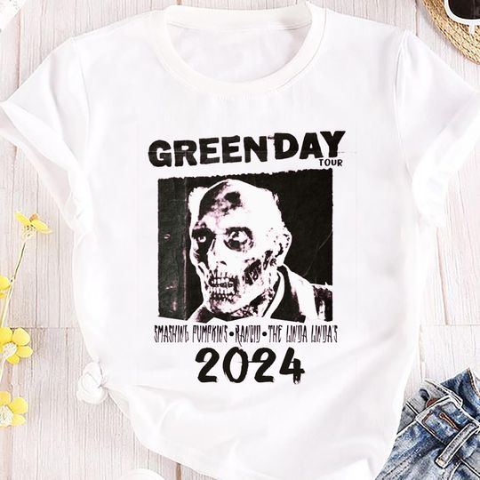 Discover Green Day The Saviors 2024 Tour T-Shirt, Green Day Rock Band 90s Vintage Shirt, Green Day Band Concert Merch, Green Day Band Fan Gift Shirt