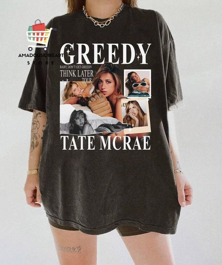 Discover Tate McRae Shirt, Greedy Tate McRae Shirt, The Think Later Tour 2024 Shirt, Music Concert Shirt, Tate McRae Merch, 2024 Concert Merch