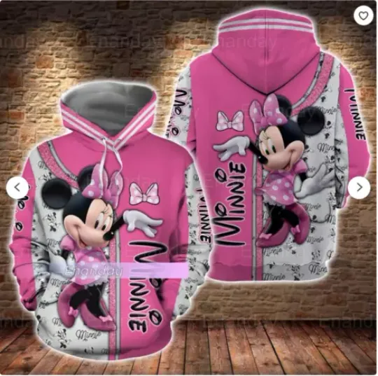 Discover Cartoon Movie Minnie 3D HOODIE HALLOWEEN GIFT CHRISTMAS GIFT