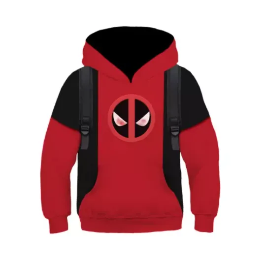Discover Kids Deadpool Wade Winston Wilson Cosplay Hoodie Jumper Boys Hooded