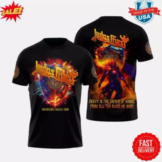 Judas Priest Invincible Shield 2024 Music 3D T-Shirt Unisex Gift For Birthday