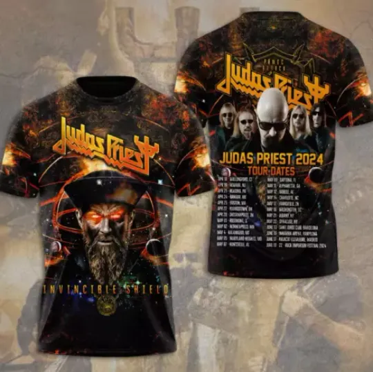 Judas Priest Invincible Shield 2024 3D Tshirt Gift For Birthday