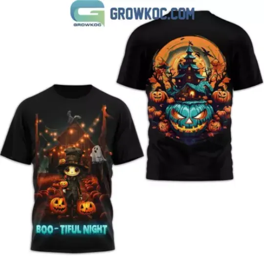 Discover Happy Halloween Boo-tiful Night Fan T-Shirt