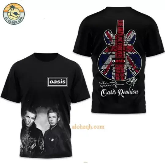 Discover Oasis Band Reunion 15 Years 3D T-Shirt