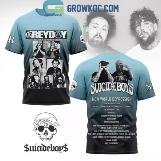Suicideboys 2024 Greyday New World Depression 3D T-Shirt