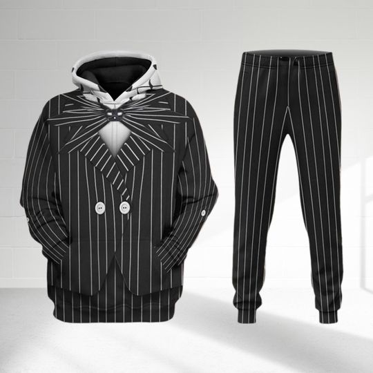 Discover Jack Skellington Costume Hoodie, The Nightmare Before Christmas Cosplay Costume, Cartoon Character Costume Sweatshirt , All Over Print Shirt