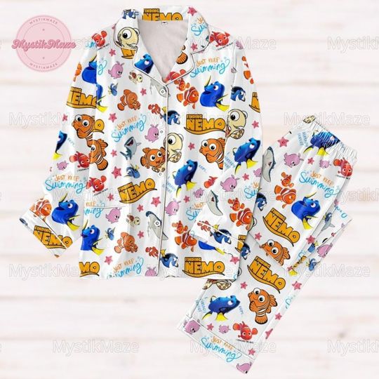 Halloween Finding Nemo Pajamas Set, Disney Finding Nemo Holiday Pajamas, Magic Kingdom Shirt, Disney Trip Set Of Pajamas, Gift For Fan