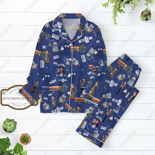 Doctor Who Pajamas Set, Doctor Who Shirt, Doctor Who Pajamas, Doctor Who Gift, Dr Who Pajamas, Doctor Who Shirt, Tadis Doctor Who Shirt