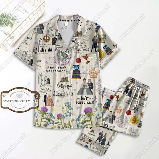 Discover Outlander Pajamas Set, Outlander Shirt, Outlander Pajamas, Outlander Pajamas Pants, Outlander Tv Series Pjs, Outlander Tv Show Shirt