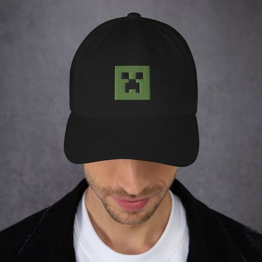 Creeper Baseball Cap | Minecraft Hat | High Quality Embroidery