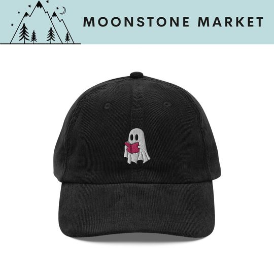 Reading Ghost Retro Trendy Embroidered Corduroy Hat For 1 Year Anniversary