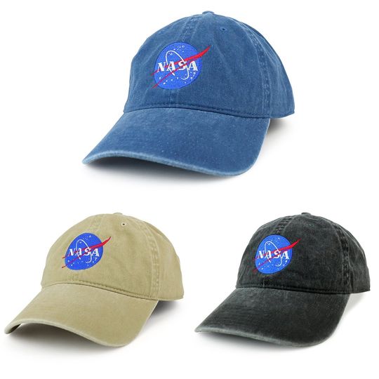 Discover NASA Insignia Logo Pigment Dyed Unstructured Baseball Cap