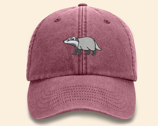 Discover Embroidered Badge Hat, Vintage Style Baseball Cap, Wildlife Badge Design Embroidery Hat
