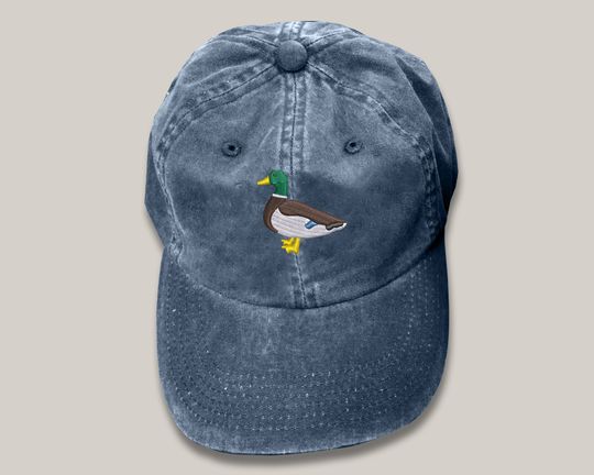 Discover Vintage Style Duck Hat, Embroidery Duck Design Baseball Cap