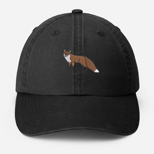 Discover Embroidered Fox Baseball Cap, Vintage Wildlife Baseball Hat with Animal