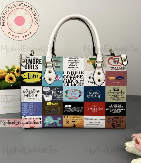 Gilmore Girls Leather Handbag, Gilmore Girls Halloween Leather Bag, Shoulder Bag, Crossbody Bag, Top Handle Bag
