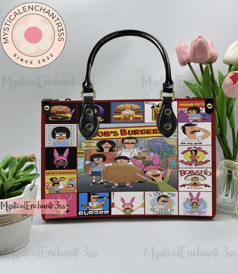 Discover Bob's Burgers Leather Handbag, Bob's Burgers Halloween Leather Bag, Shoulder Bag, Crossbody Bag, Top Handle Bag