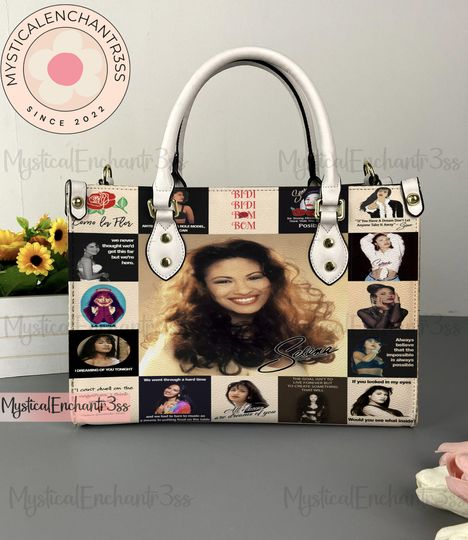 Selena Quintanilla Leather Handbag, Selena Quintanilla Leather Bag, Shoulder Bag, Crossbody Bag, Top Handle Bag