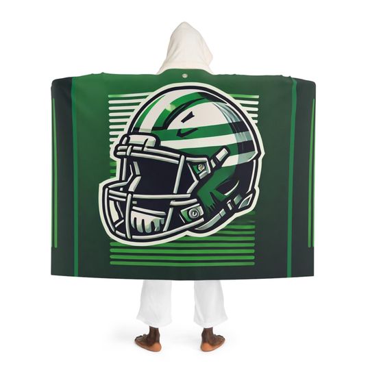 Discover New York NY Hooded Sherpa Fleece Blanket | American Football Gift | Sport Gift