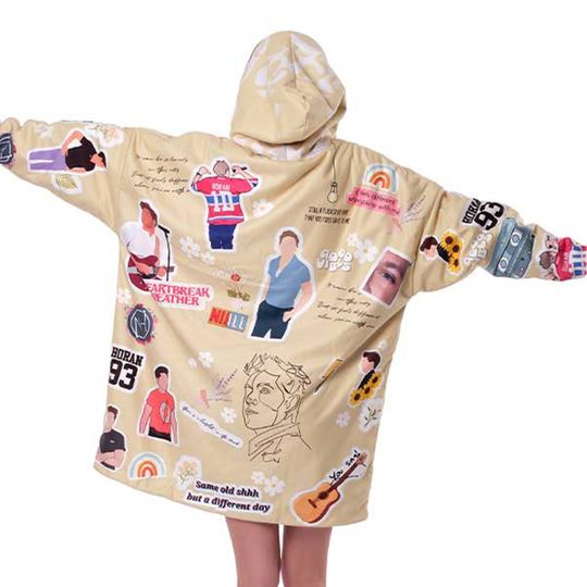 Discover Music Pullover, Custom Blanket Hoodie Oversized, Music blanket, Unisex Hooded Blanket, Pop band Hoodie, 1D Blanket Hoodie, Gift Hooded Hoodie