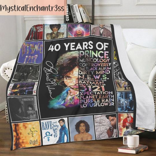 Prince Pur Rain Blanket, Prince Rogers Nelson Fleece Blanket, Christmas Gifts For Kids, Fleece Blanket