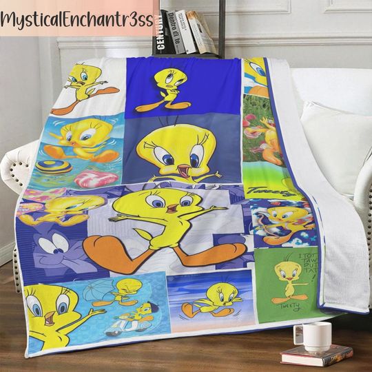 Tweety Bird Blanket Tweety Bird Fleece Blanket, Tweety Bird Birthday Gifts Tweety Bird Christmas Gifts For Kids, Fleece Blanket