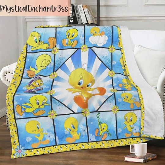 Tweety Bird Blanket Tweety Bird Fleece Blanket, Tweety Bird Birthday Gifts Tweety Bird Christmas Gifts For Kids, Fleece Blanket