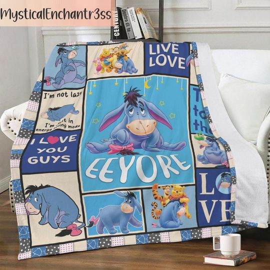 Eeyore Winnie The Pooh Blanket, Winnie The Pooh Fleece Blanket, Eeyore Gifts, Eeyore Christmas Gifts For Kids, Fleece Blanket