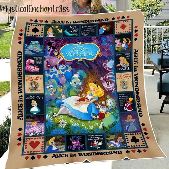 Discover Alice in Wonderland Blanket, Alice in Wonderland Fleece Blanket Gifts, Christmas Gifts For Kids, Fleece Blanket