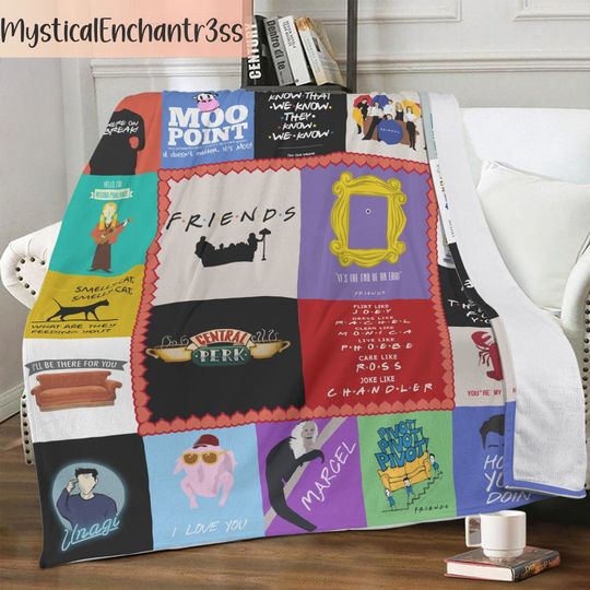 Friends TV Show Blanket, Friends TV Show Fleece Blanket, Friends Movie Gifts, Christmas Gifts For Kids, Fleece Blanket
