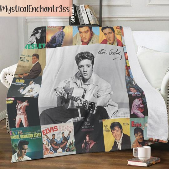 Elvis Presley Blanket, Elvis Presley Fleece Blanket, Elvis Presley Gifts, Elvis Presley Christmas Gifts For Kid, Fleece Blanket