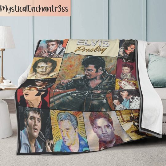 Elvis Presley Blanket, Elvis Presley Fleece Blanket, Elvis Presley Gifts, Elvis Presley Christmas Gifts For Kid, Fleece Blanket