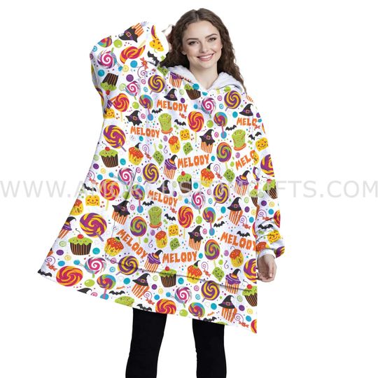 Discover Halloween Spooky Cupcake Snug Oversized Wearable Hoodie Blanket | Bigger & Longer Than Most Brands